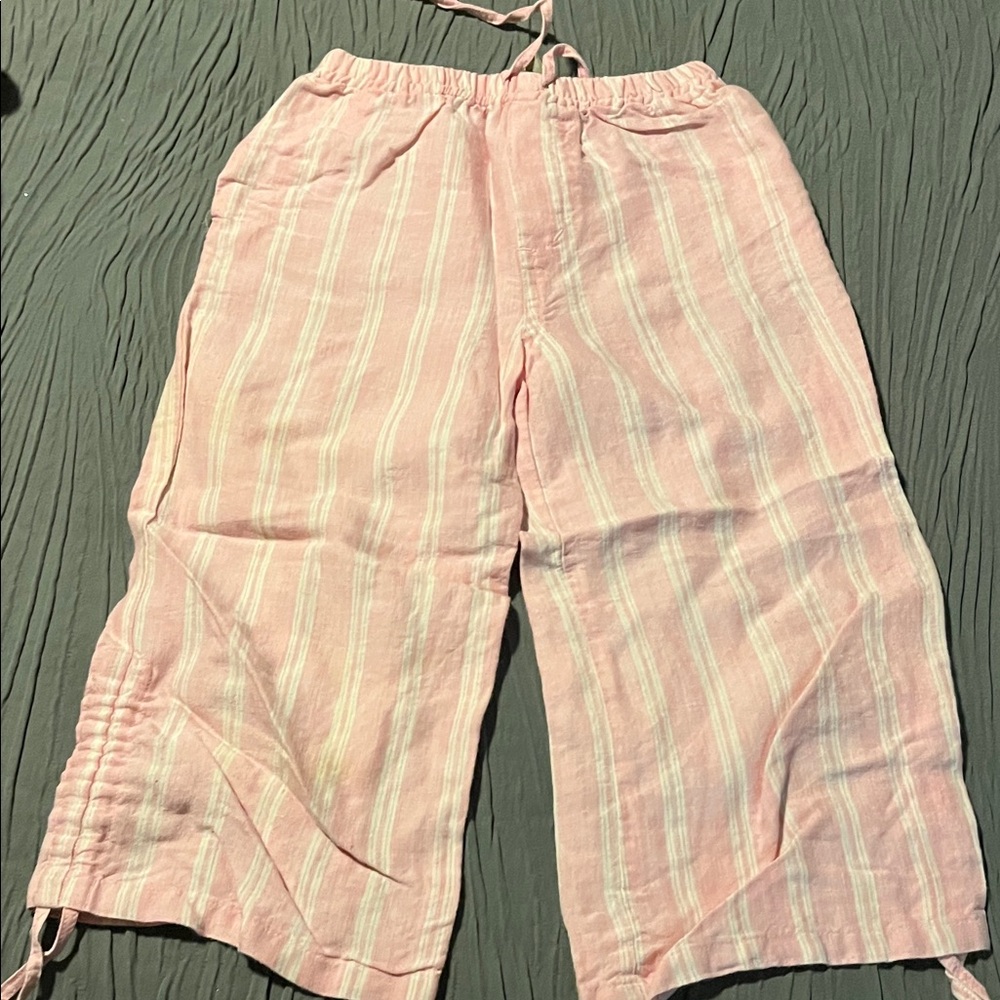 Adorable Pink Striped Kids Casual Pants